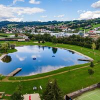 Luftaufnahmen vom Badesee Pinggau in der Oststeiermark