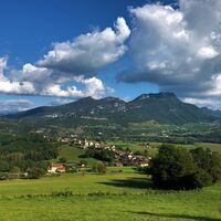 Blick auf die Charvaz und Massignieu-de-Rives
