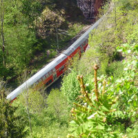 Einfahrt der Schwarzwaldbahn in den Gummambs-Tunnel