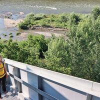 Wir genießen den Ausblick vom Murturm