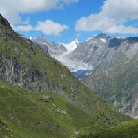 Panoramaweg über den Aletschgletscher.