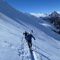 Blick gegen Westen am Kirchenkogel 3280m vorbei zum Wasserfallferner.