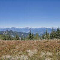 Ausblick auf die Eisenerzer Alpen und auf das Hochschwabmassiv