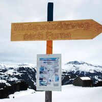 Wegweiser Winterwanderweg Furna