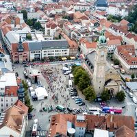 Eisenacher Marktplatz zur Deutschland Tour 2019