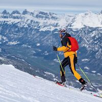 Aufstieg nach Laufböden mit Aussicht auf die Churfirsten