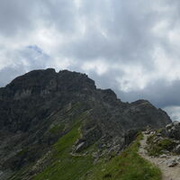 Blick von der Fiderescharte auf den dritten Schafalpenkopf