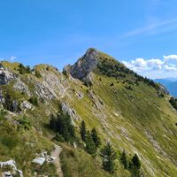 Hüttenwanderung - Feigenkopf mit Gipfel der Großen Klammspitze im Hintergrund