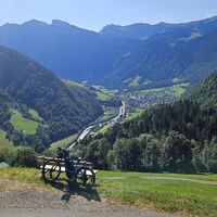 Blick auf Mellau, Kanisfluh und die Wannenalpe