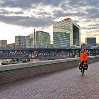 Mit dem Fahrrad durch die Hamburger Hafencity