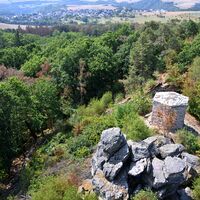 Aussicht vom Aussichtsturm auf dem Spitzen Stein