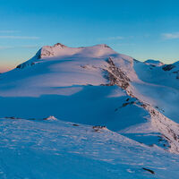 Mount Cevedale am Abend.