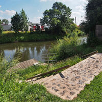 Bootsanlegestelle an der Werrabrücke Gerstungen