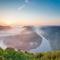 Die Saarschleife im Morgenlicht