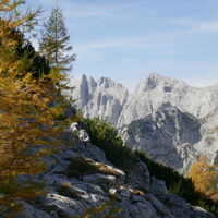 die gewaltigen Südwände der Gesäuseberge