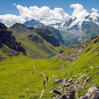 Abstieg vom Col de Termin Richtung Bergsee Lac Louvie