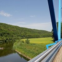 Werratal-Radweg: Brücke über die Werra zwischen Mihla und Frankenroda