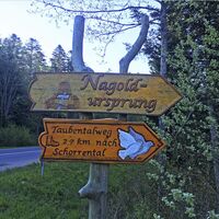 Nagoldursprung Beschilderung Zuwegung