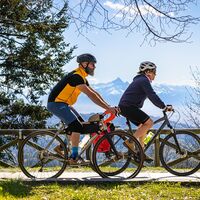 Turin – Superga, Blick auf den Monviso und die Alpenkette