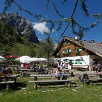 Blick auf die Mitterfeldalm