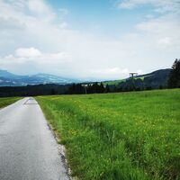 Weg entlang des Skiliftes Thalgau
