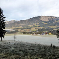 Herbststimmung auf dem Weg zur Lammer mit Blick Richtung Einberg.