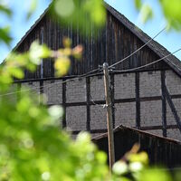 Fachwerkhaus in Ostwig im Frühling
