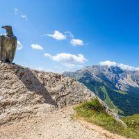 Hirzelweg - Christomannos-Denkmal ©Archivio APT Val di Fassa