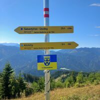 Wegweiser am Gipfel