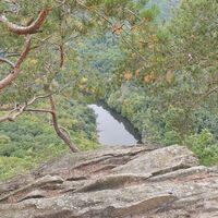 Blick vom südl. Felsen auf die Thaya
