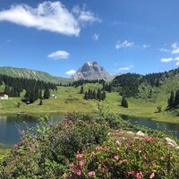 Blick Richtung Körbersee und Widderstein