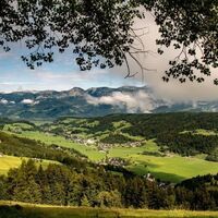 Blick ins Tal von der Aslingerlm