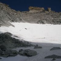 nach dem Abklettern und der Querung des Trippkees