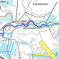 Der Orajoki gehört zum mit Dunkelblau markierten Köderangelgebiet von Ostlappland.