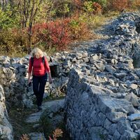 Ein Teil des Weges führt entlang der Verteidigungsgräben aus dem Ersten Weltkrieg.