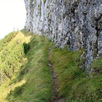 Nordwandband knapp unterhalb des Gipfels