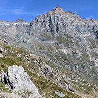 Uja di Ciamarella aufsteigend zur Hütte