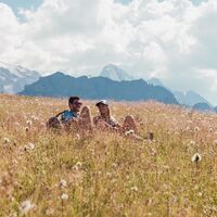 Pause auf den blühenden Wiesen des Plateaus