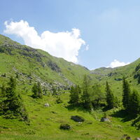 Rückblick Richtung Blaufeldscharte
