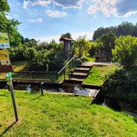 Altmarkrundkurs, Erfrischung im Wassertretbecken bei Zichtau