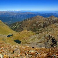 Conca Cialancia vom Passo della Cialancia aus gesehen