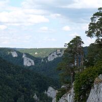 Blick vom Kaiserstand auf Schloss Bronnen