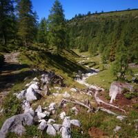 Der Weg zur Liezener Hütte ist zunächst steil (Hochtor), wird hier aber flach und wirklich wunderschön