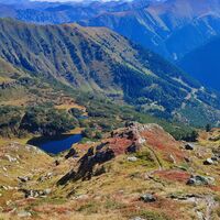 Blick zurück auf Oberen und Unteren Klaftersee