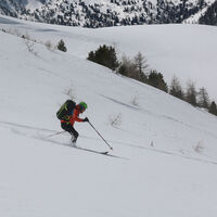 Abfahrt vom Grünleitennock