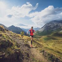 Trailrunning im Prättigau mit dem Schesaplana im Hintergrund