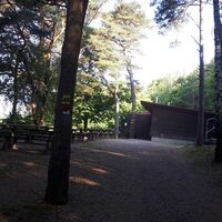 Trifelsblickhütte am Morgen