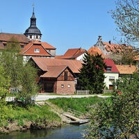 Blick auf Gerstungen von der Werrabrücke