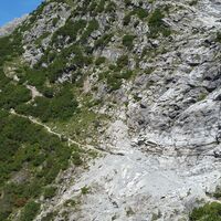 Wegabschnitt vom Lünersee zum Saulajoch