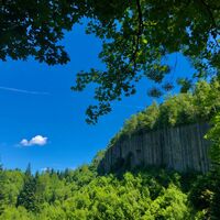Orgelpfeifen, Steinbruch am Sommerlagerplatz am Scheibenberg